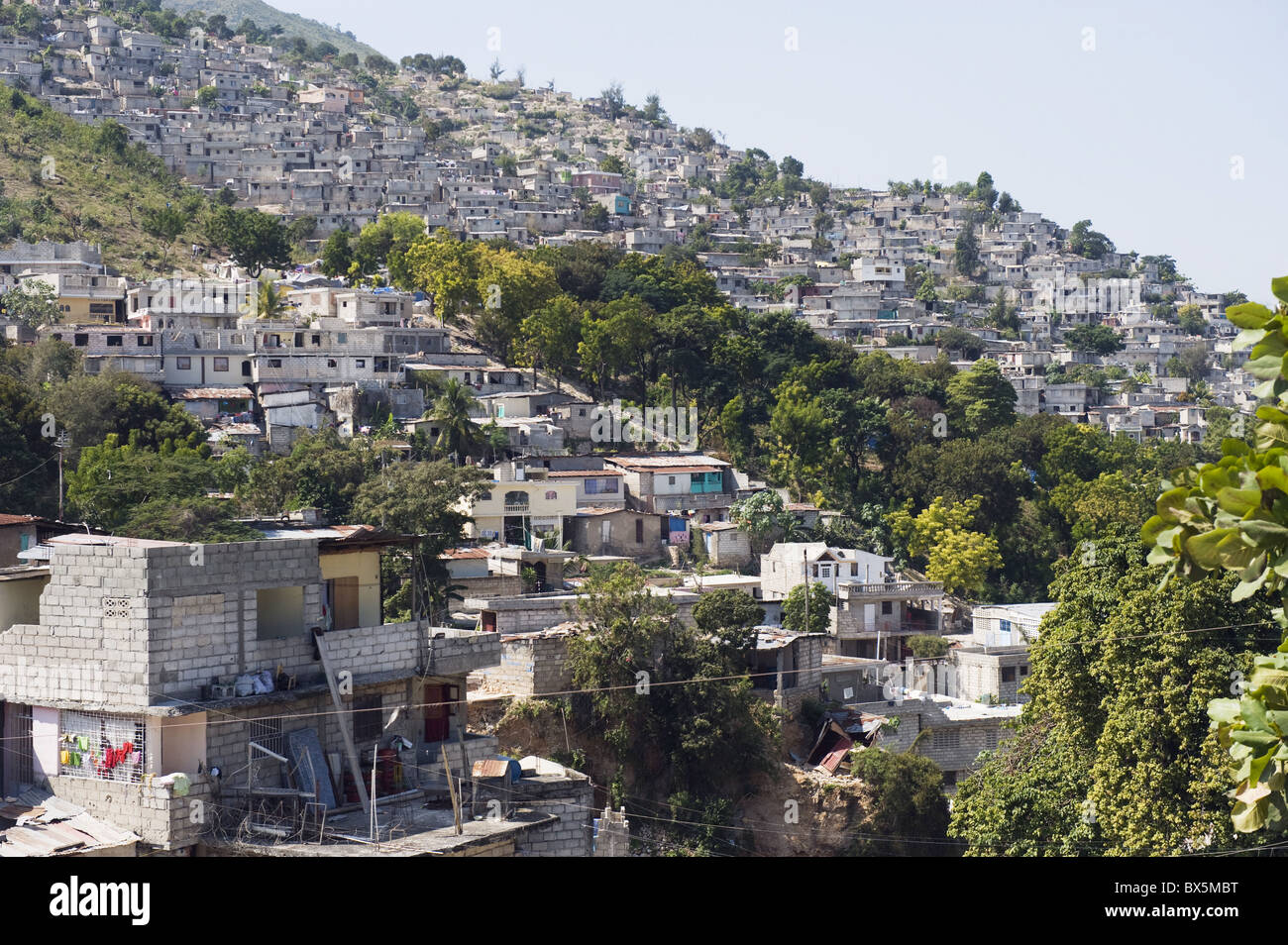 Slums, Port au Prince, Haiti, West Indies, Caribbean, Central America Stock Photo