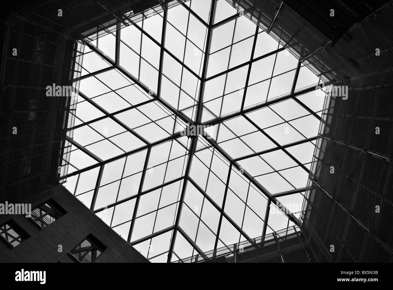 glass ceiling modern infrastructure aluminum Stock Photo Alamy