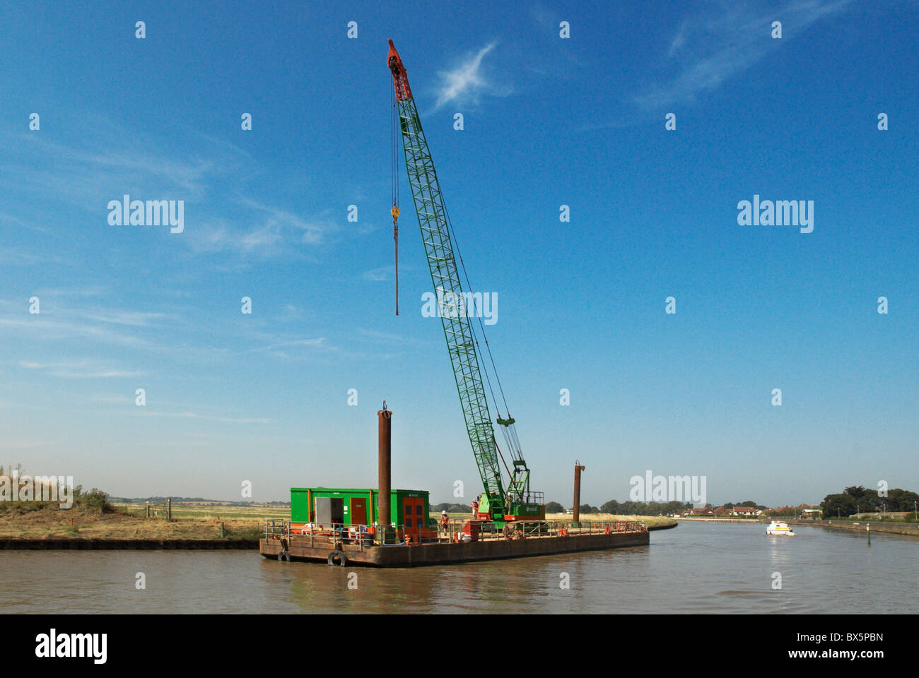 Barge With Crane High Resolution Stock Photography and Images - Alamy