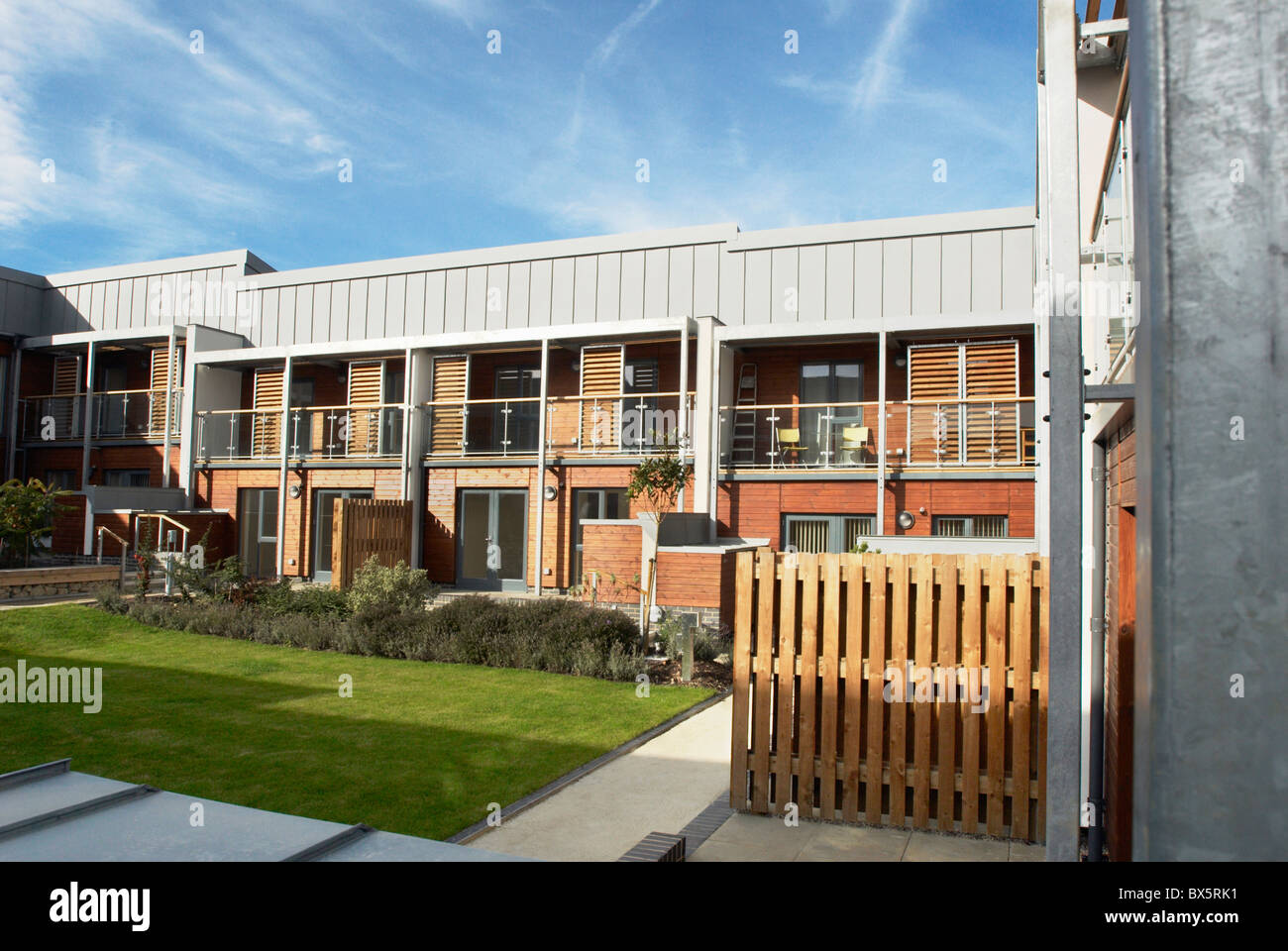 Contemporary housing on the Newhall development Harlow Essex UK Stock