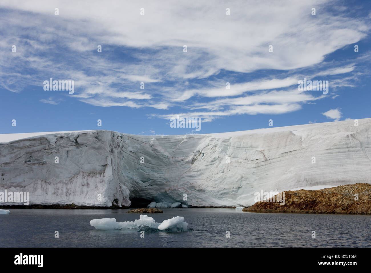 Glacier near Vernadsky Research Station, Antarctic Penisula, Antarctica, Polar Regions Stock Photo