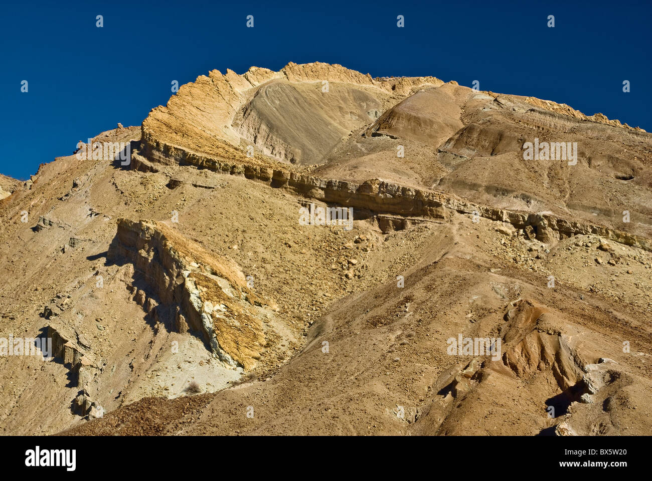 Fanglomerates, alluvial fan deposits at Rainbow Basin, Mud Hills near