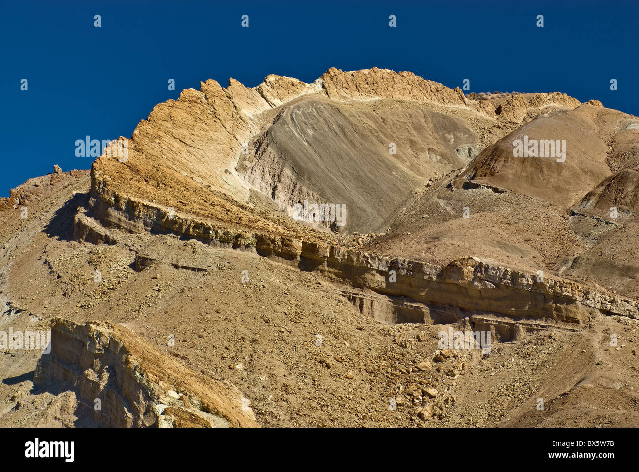 Fanglomerates, alluvial fan deposits at Rainbow Basin, Mud Hills near