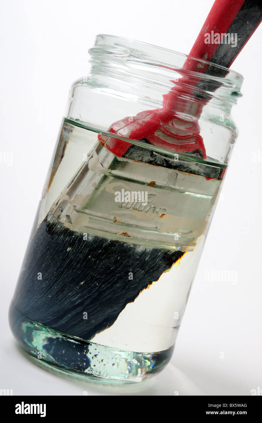 soaking paint brushes