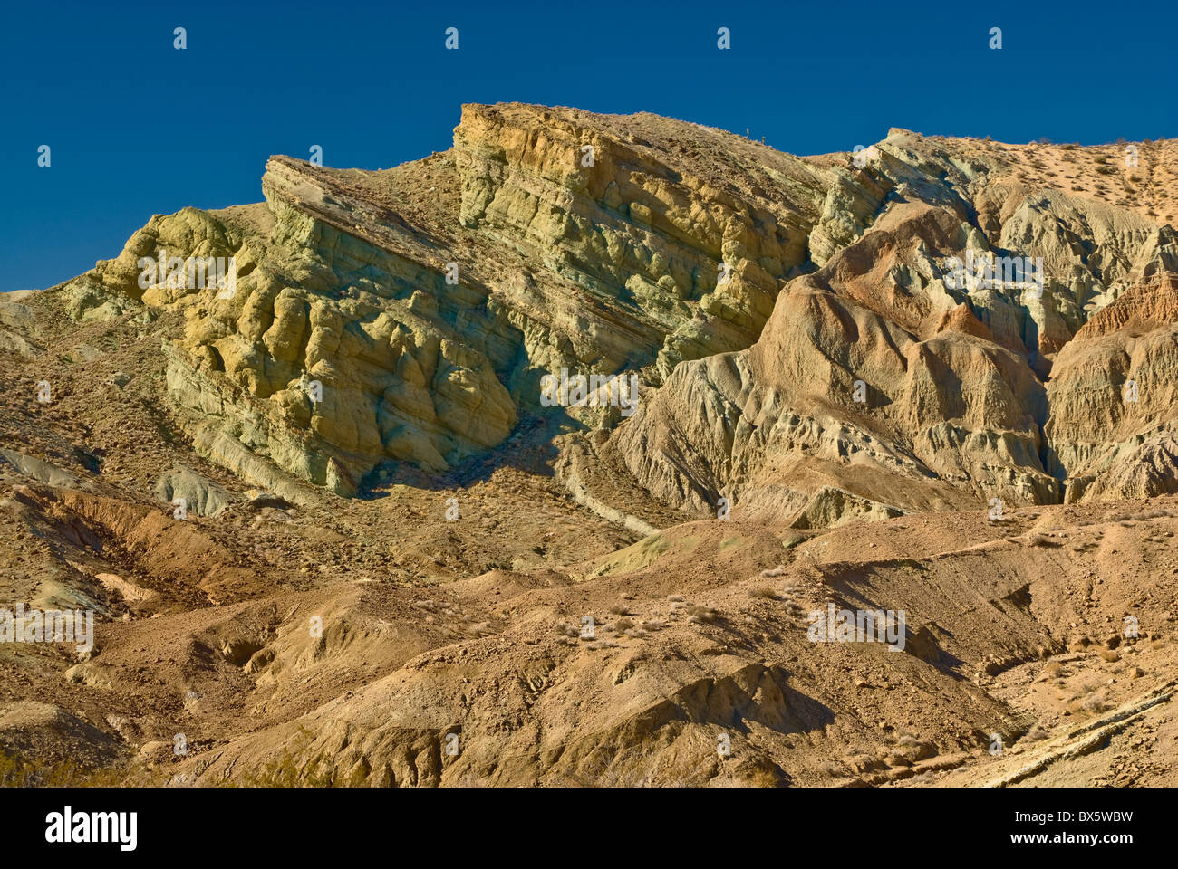 Rock formations at Rainbow Basin National Natural Landmark, Mud Hills
