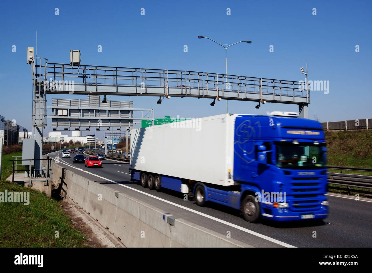 highway, toll bridge, truck Stock Photo - Alamy