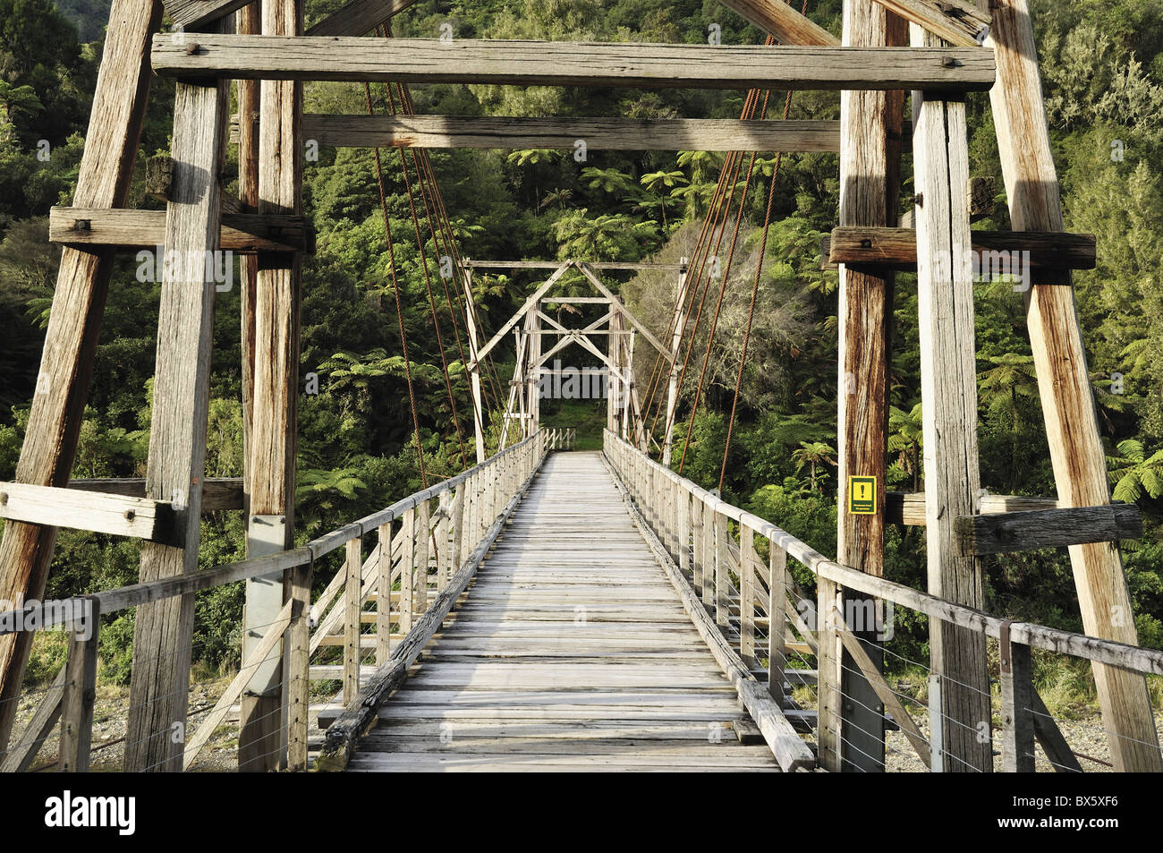 Tauranga historic bridge, Waioeka Gorge Scenic Reserve, Bay of Plenty, North Island, New Zealand, Pacific Stock Photo