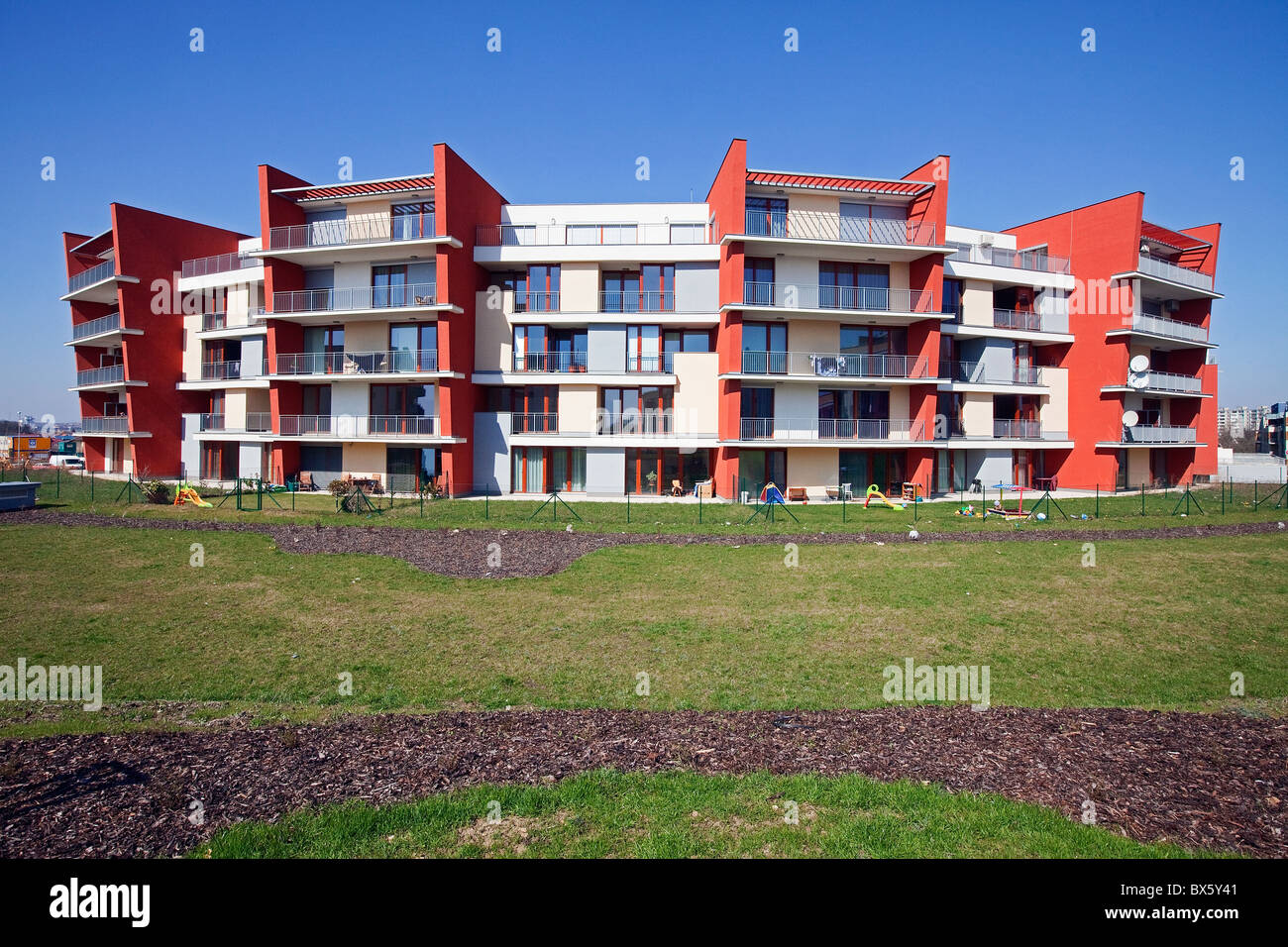 Multiple apartment dwelling houses Residence Dalejka in Prague, Czech Republic. (CTK Photo/Martin Sterba) Stock Photo