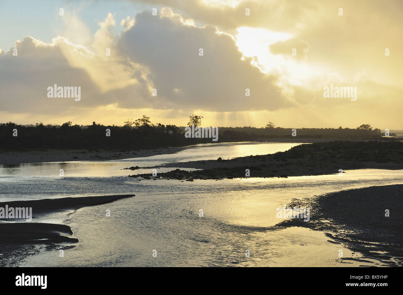 Haast River, West Coast, South Island, New Zealand, Pacific Stock Photo