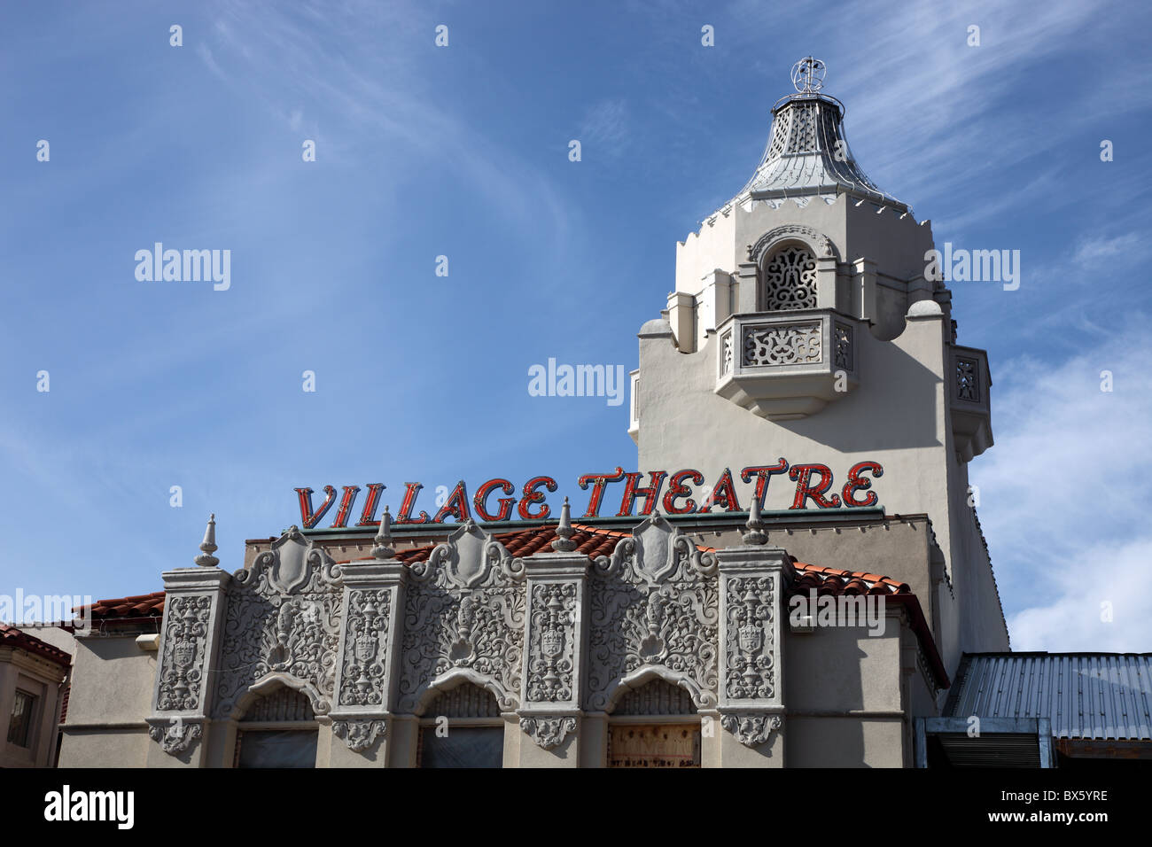 Village Theatre, Highland Park, first USA shopping village, Dallas, Texas Stock Photo