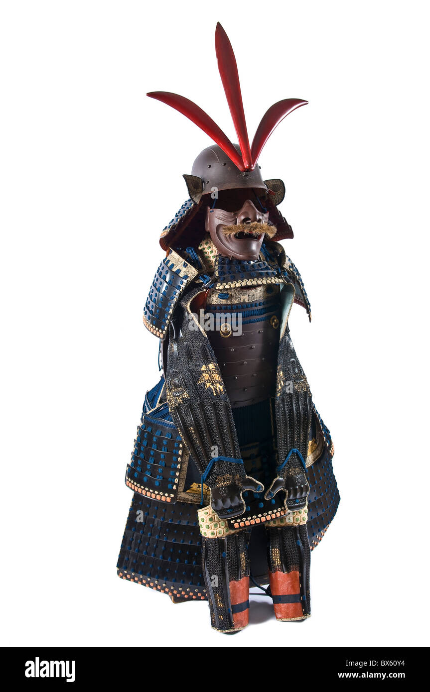 Japanese Samurai helmet and armour Stock Photo