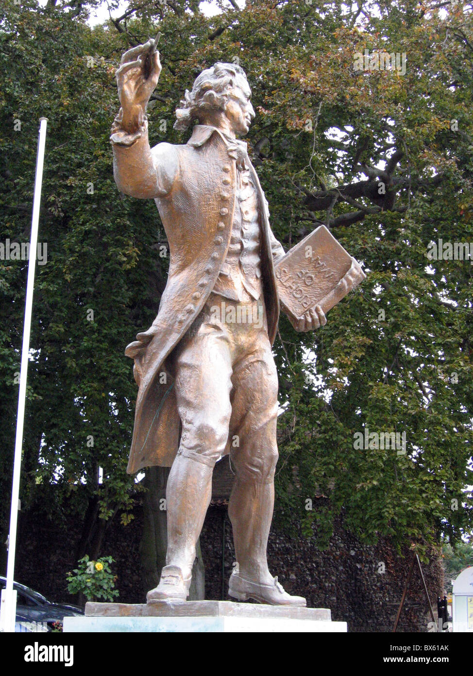 Statue of Thomas Tom Paine wrote Rights of Man Stock Photo