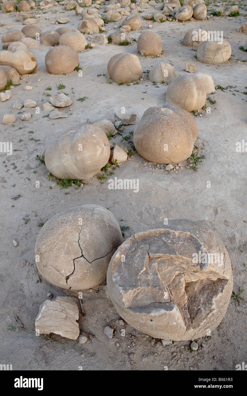 Boulders in the Pumpkin Patch, Ocotillo Wells State Vehicular Recreation Area, California, USA Stock Photo