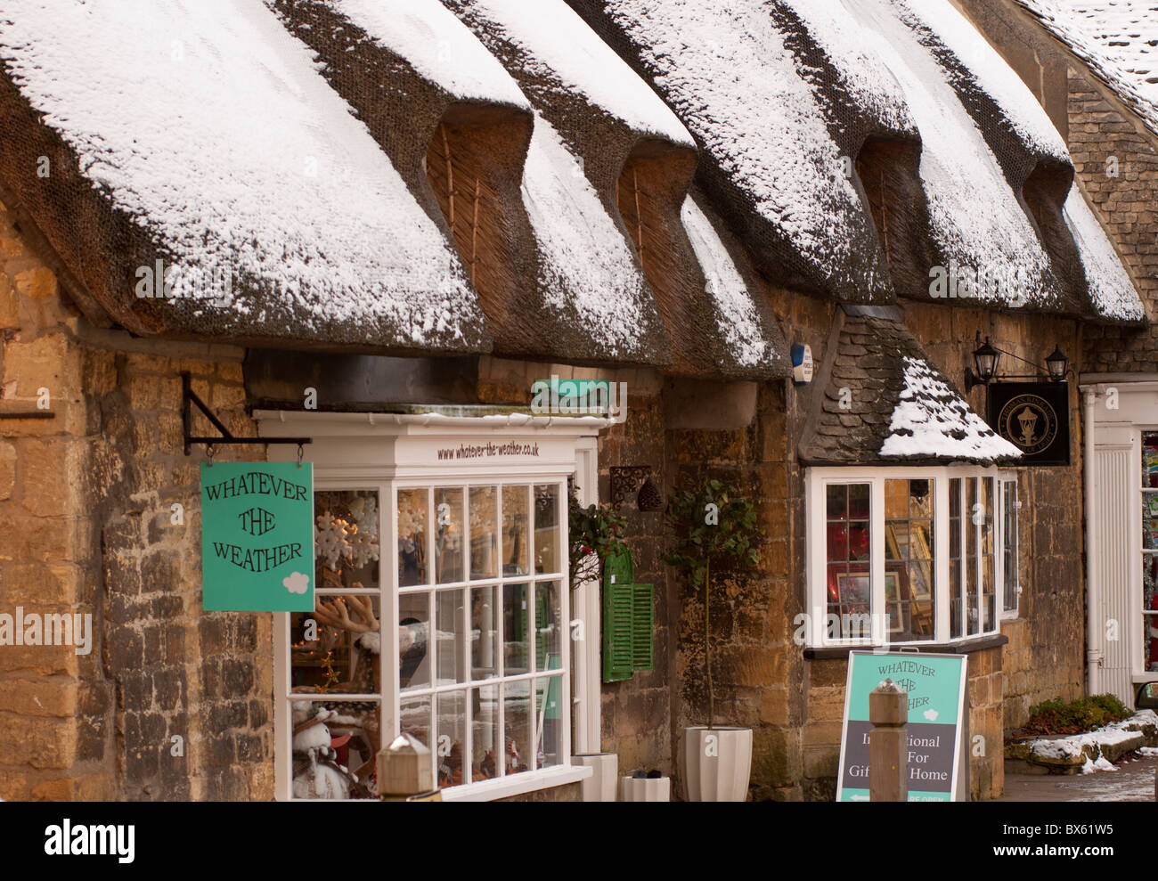A Cotswolds gift store in a quaint thatched building in the village of