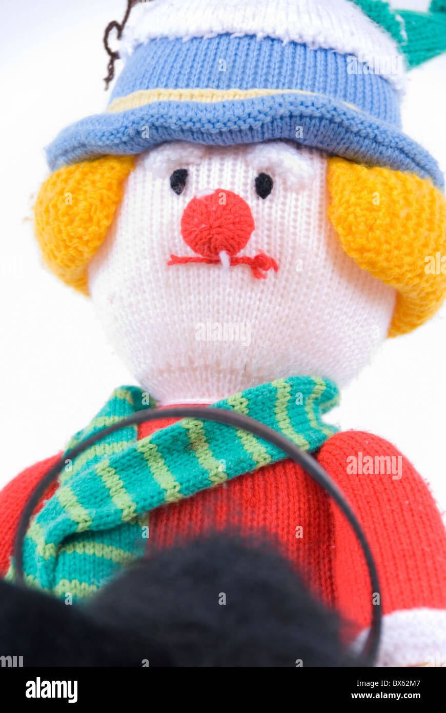 knitted clown doll