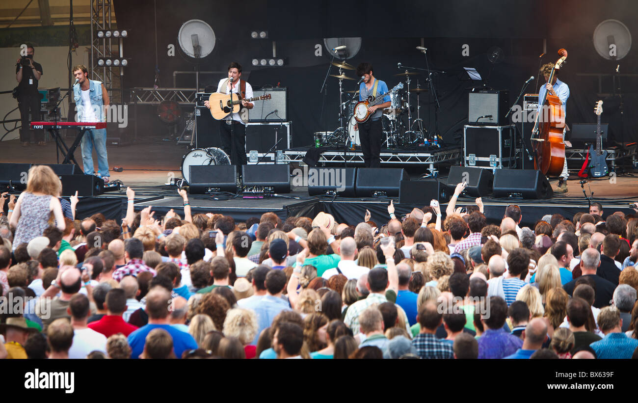 Mumford & Sons Perform At Their Gig At The Eden Project 2010 As Part Of ...