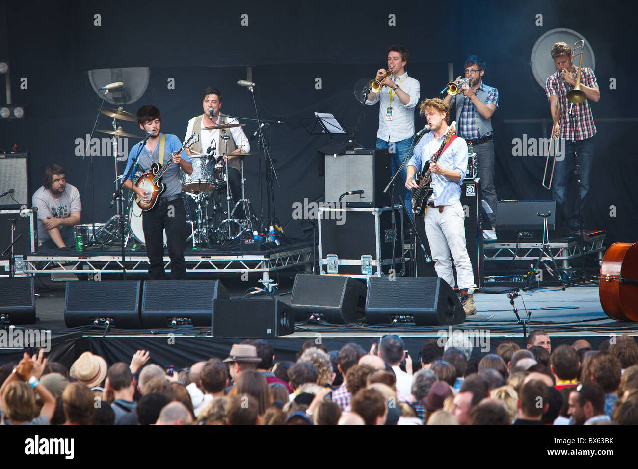 Mumford & Sons perform at their gig at the Eden Project 2010 as part of