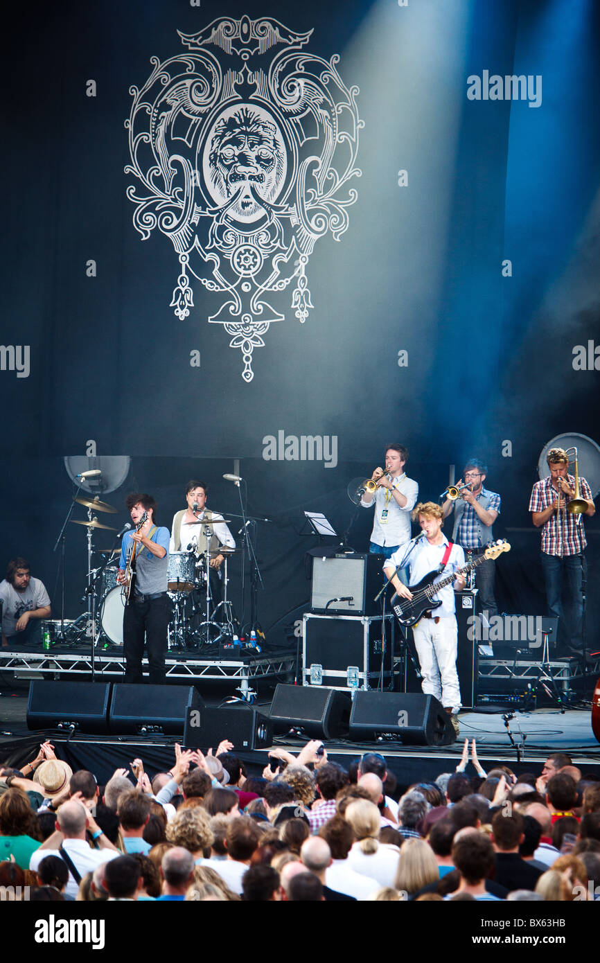 Mumford & Sons perform at their gig at the Eden Project 2010 as part of