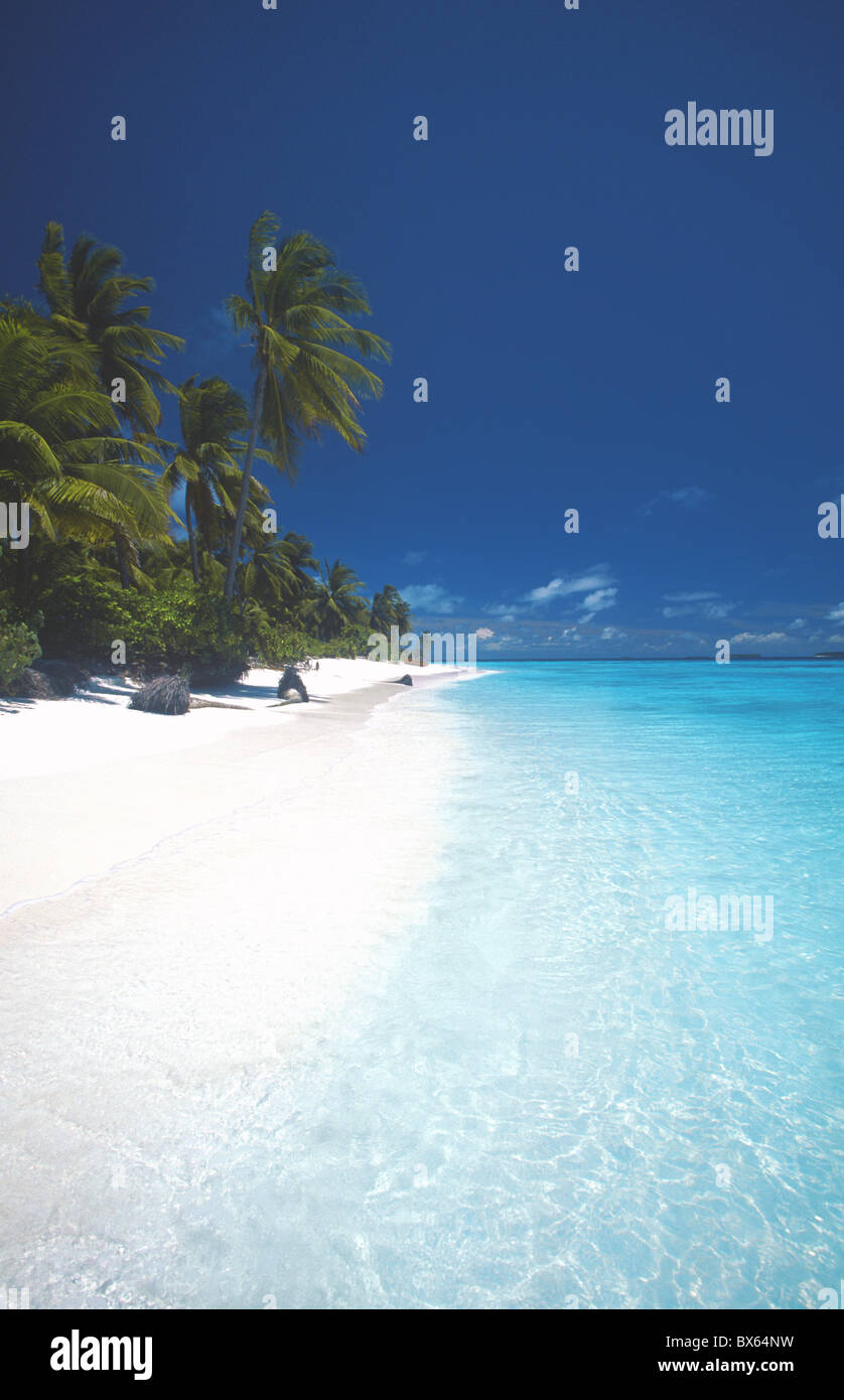 Desert island, Baa atoll, The Maldives, Indian Ocean, Asia Stock Photo