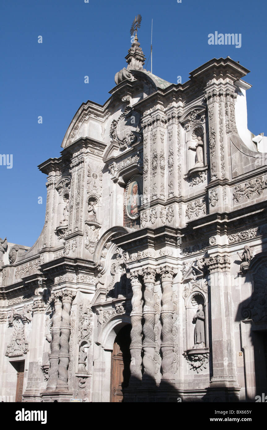 La Compania church, Historic Center, UNESCO World Heritage Site, Quito, Ecuador, South America Stock Photo