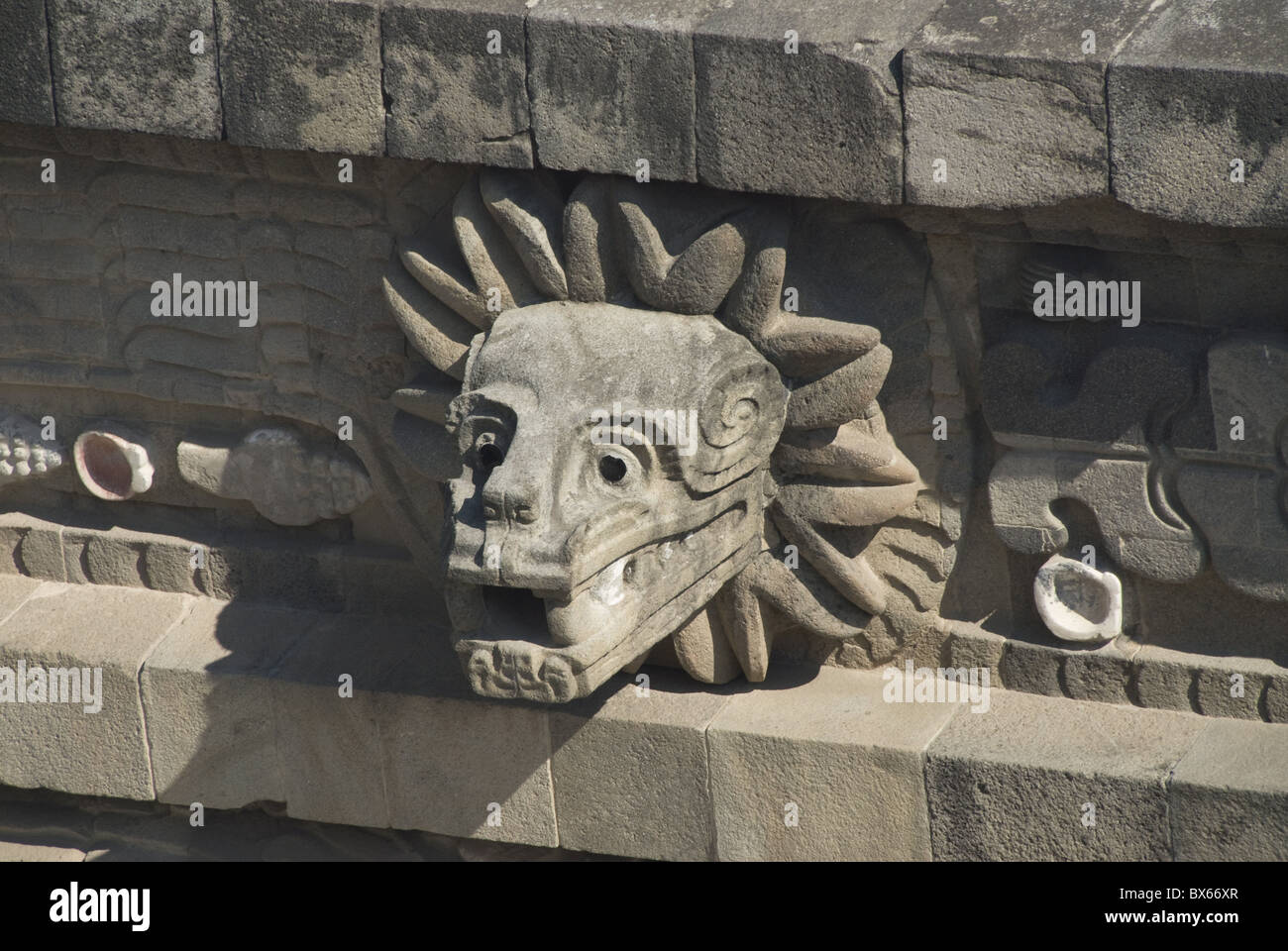 Temple of Quetzalcoatl, Archaeological Zone of Teotihuacan, UNESCO World Heritage Site, Mexico, North America Stock Photo
