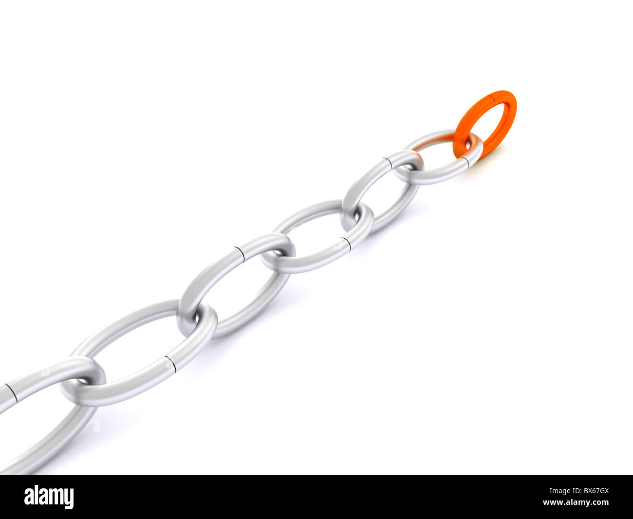 link in chain. 3d Stock Photo Alamy