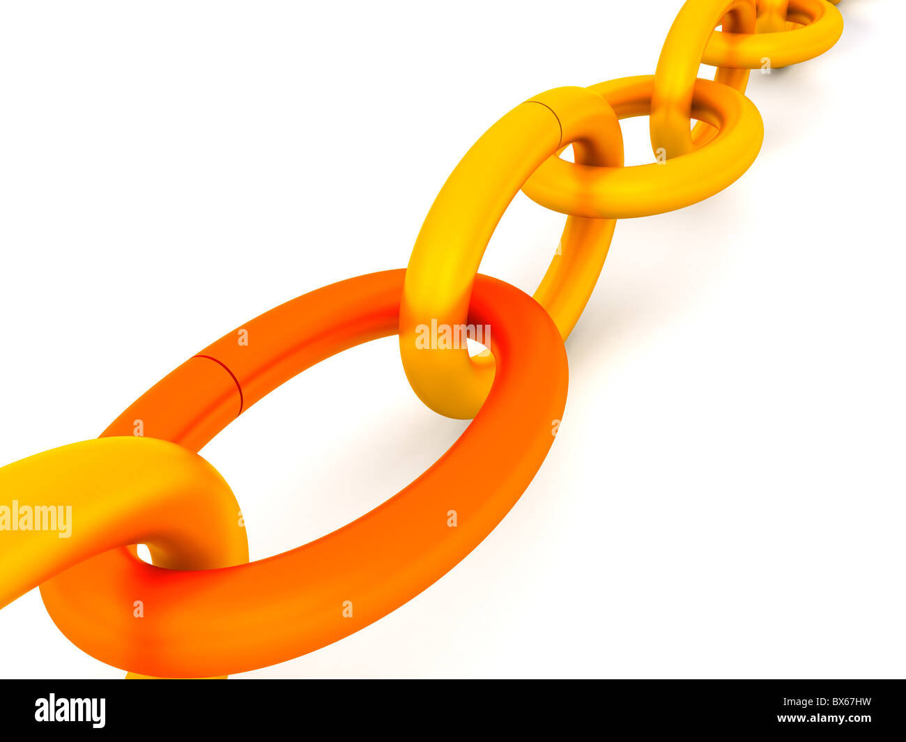 link in chain. 3d Stock Photo Alamy