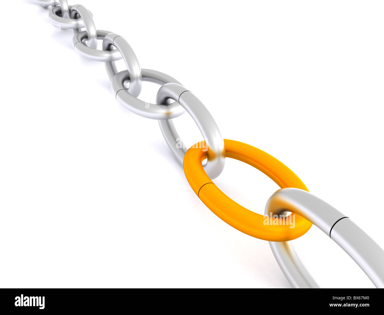 link in chain. 3d Stock Photo Alamy