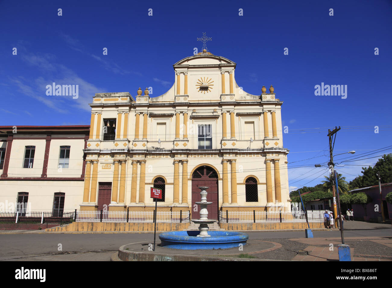 Iglesia San Sebastian, Monimbo Barrio, Masaya, Nicaragua, Central America Stock Photo