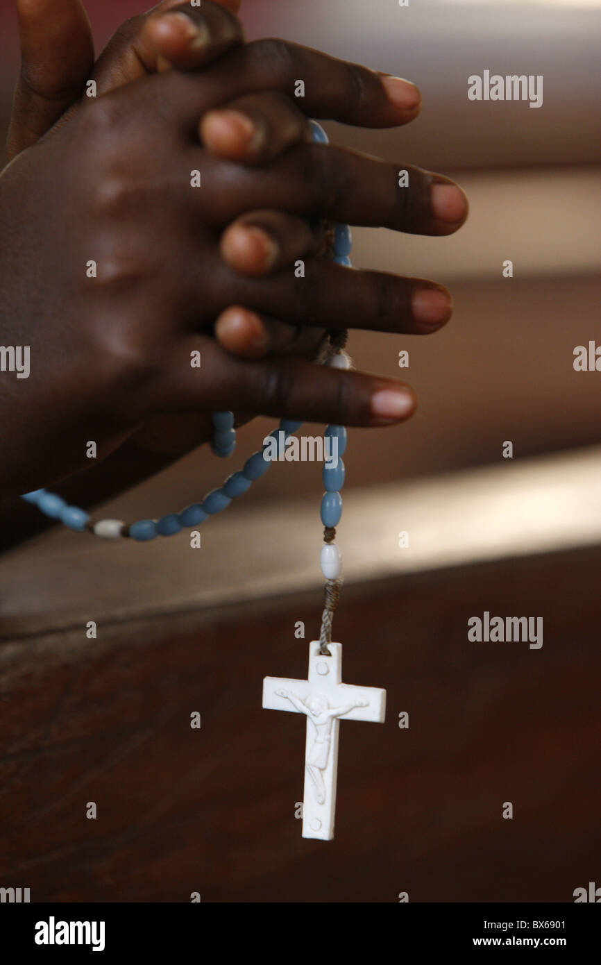 Prayer beads, Togoville, Togo, West Africa, Africa Stock Photo
