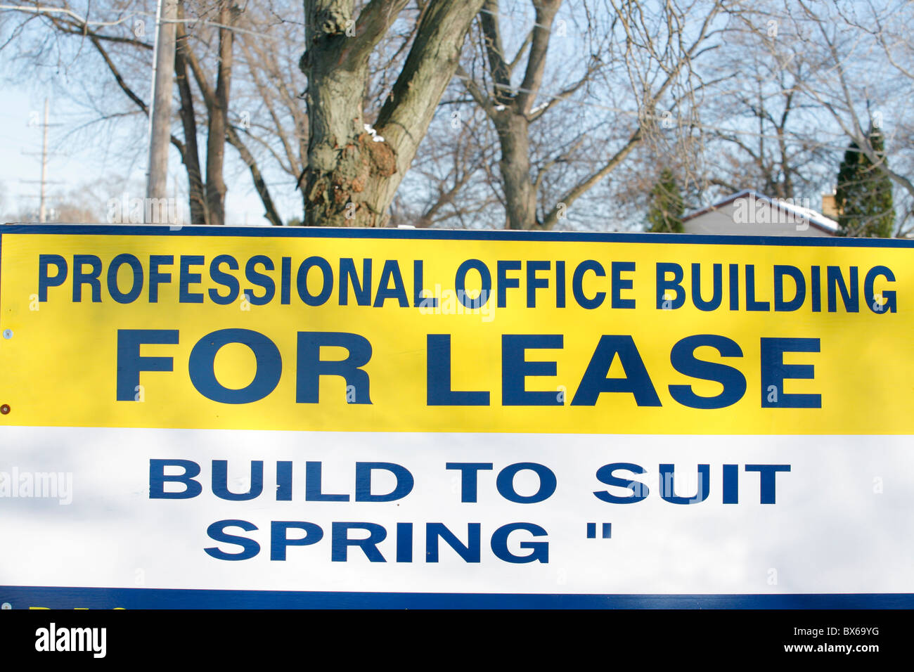 For lease sign Stock Photo