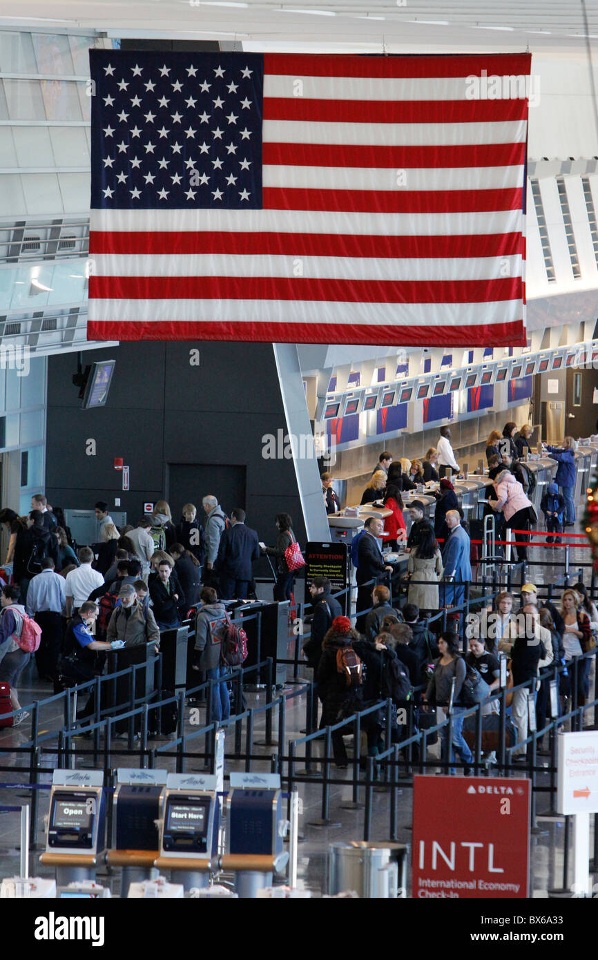 Terminal A, Logan International Airport, Boston, Massachusetts Stock Photo