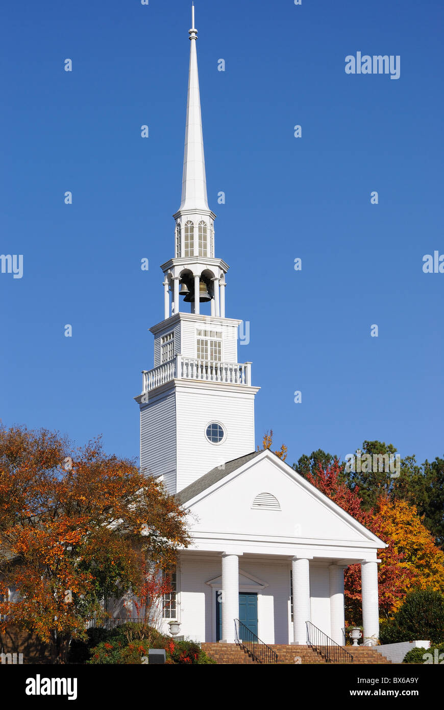 A southern Baptist Church in rural surroundings. Stock Photo