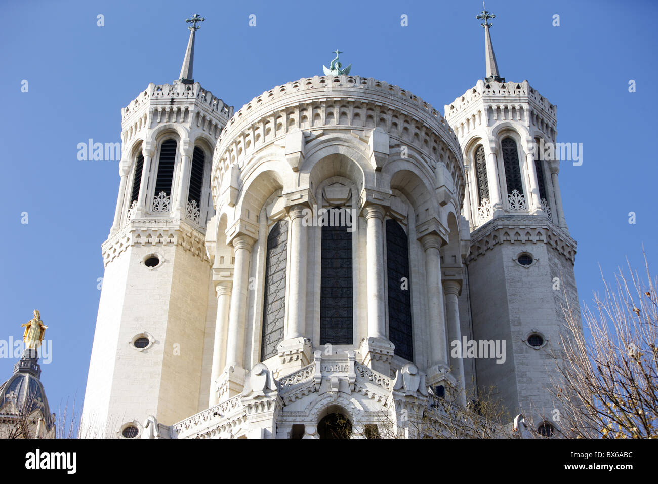 Fourviere Basilica, Lyon, Rhone, France, Europe Stock Photo