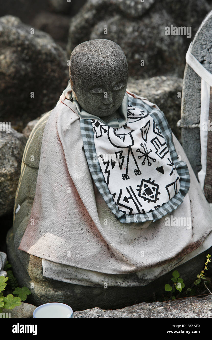 Jizo is a Shinto god who looks after dead children's souls, Kyoto, Japan, Asia Stock Photo