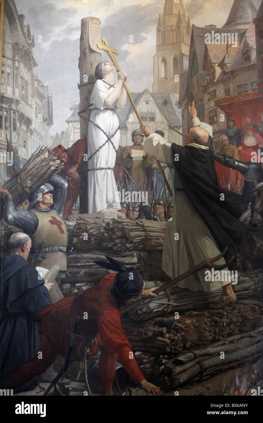 Painting Of Joan Of Arc On The Pyre By Jules Eugene Leneuveu Pantheon Painting Of Joan Of Arc On The Pyre By Jules Eugene Leneuveu Pantheon BX6ANY