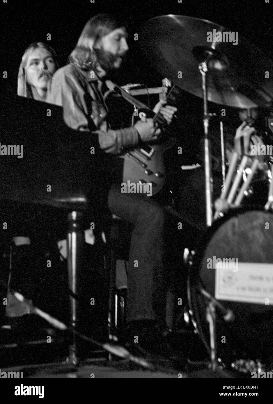 The Allman Brothers Band playing at Jubilee, May Day, 1971, University of North Carolina-Chapel Hill, Stock Photo
