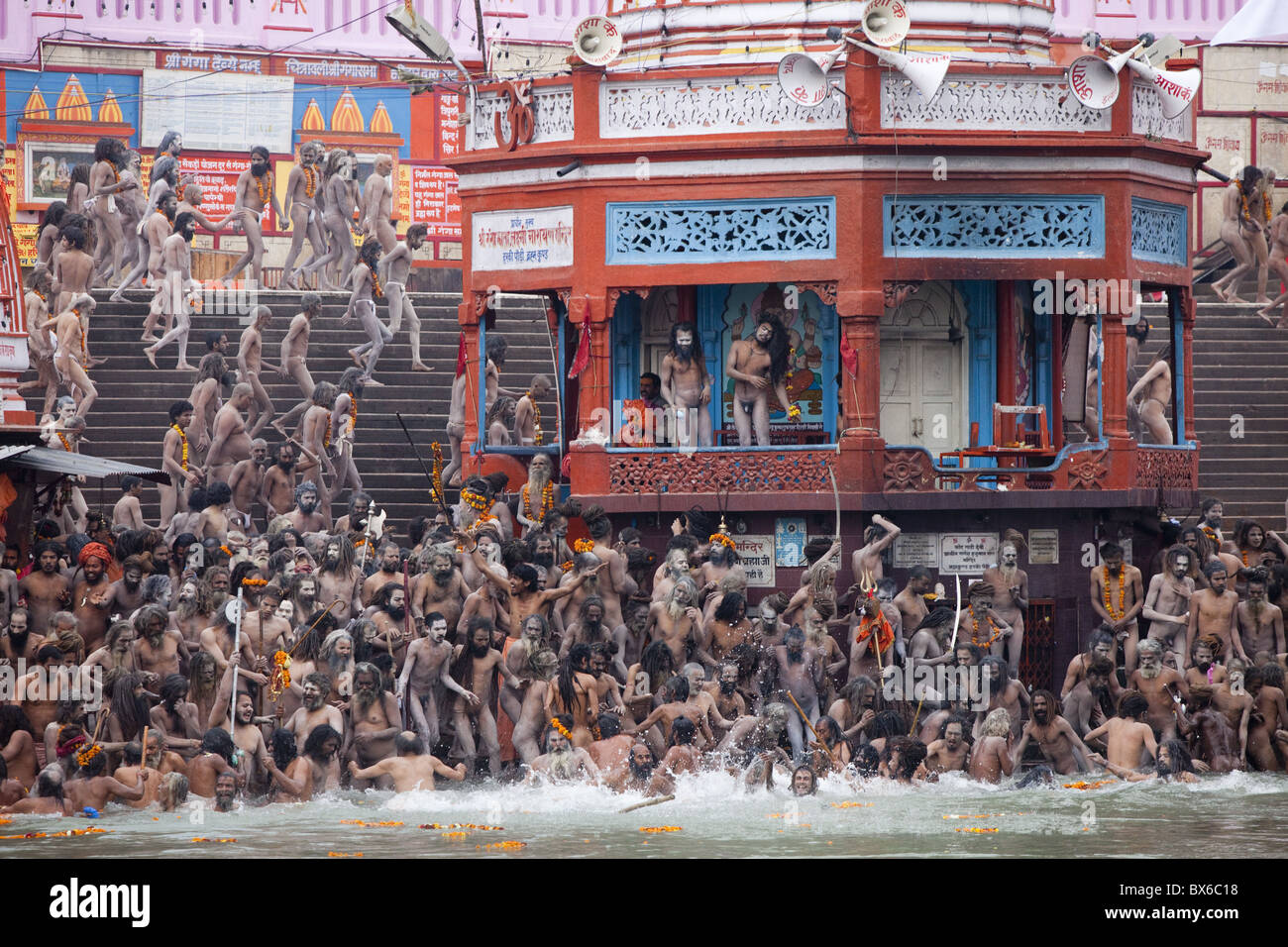 Kumbh mela bath hi-res stock photography and images - Alamy