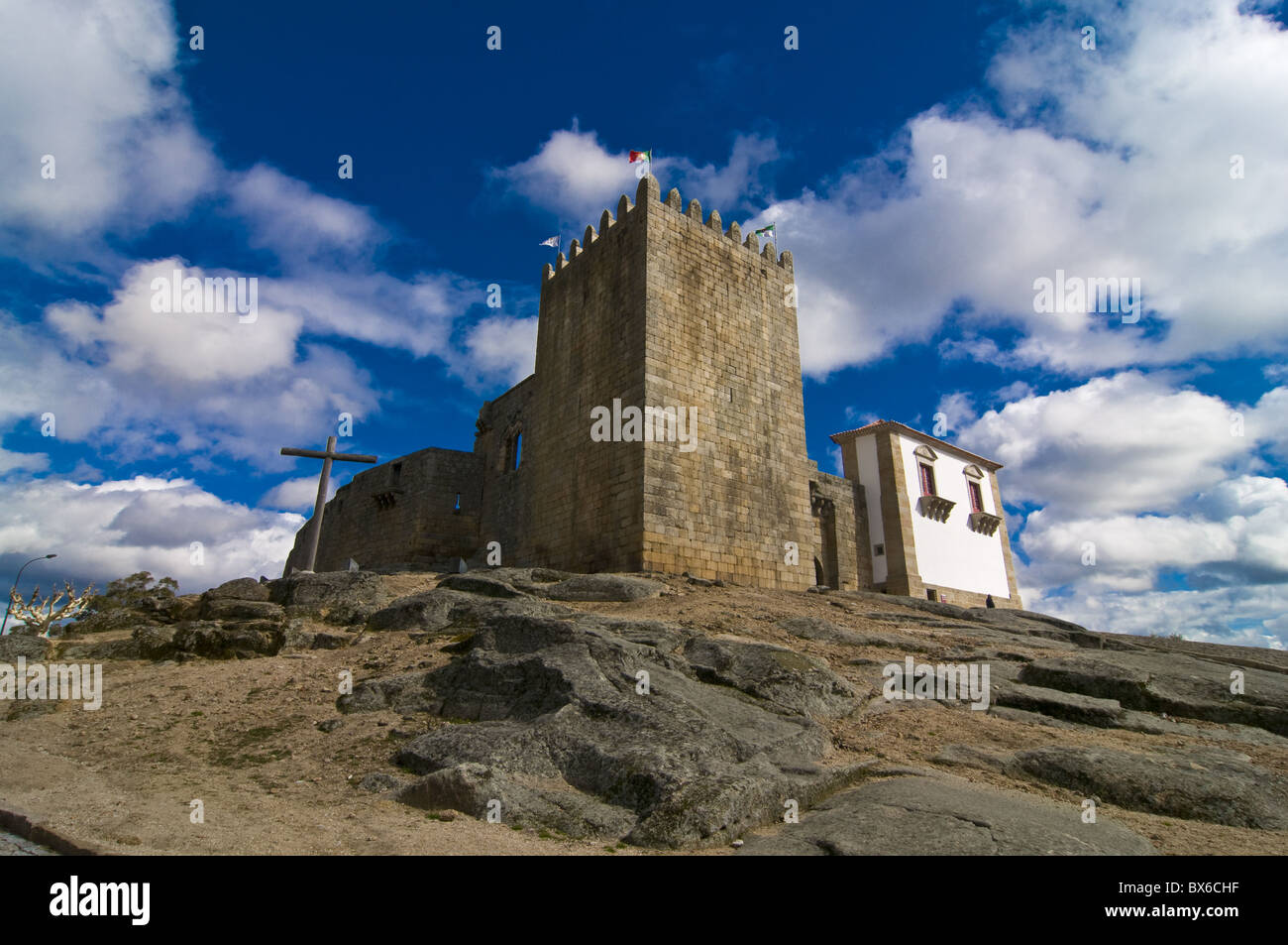 The old castle of Belmonte, Portugal, Europe Stock Photo