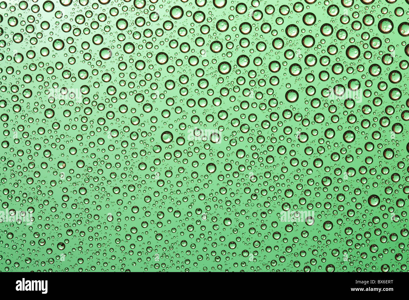 Green water drops background Stock Photo Alamy