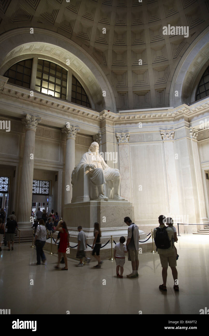 Statue of Benjamin Franklin in Philadelphia, Pennsylvania, United States of America, North America Stock Photo