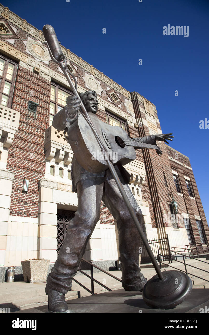 Statue of Elvis Presley in Shreveport, Louisiana, United States of America, North America Stock Photo