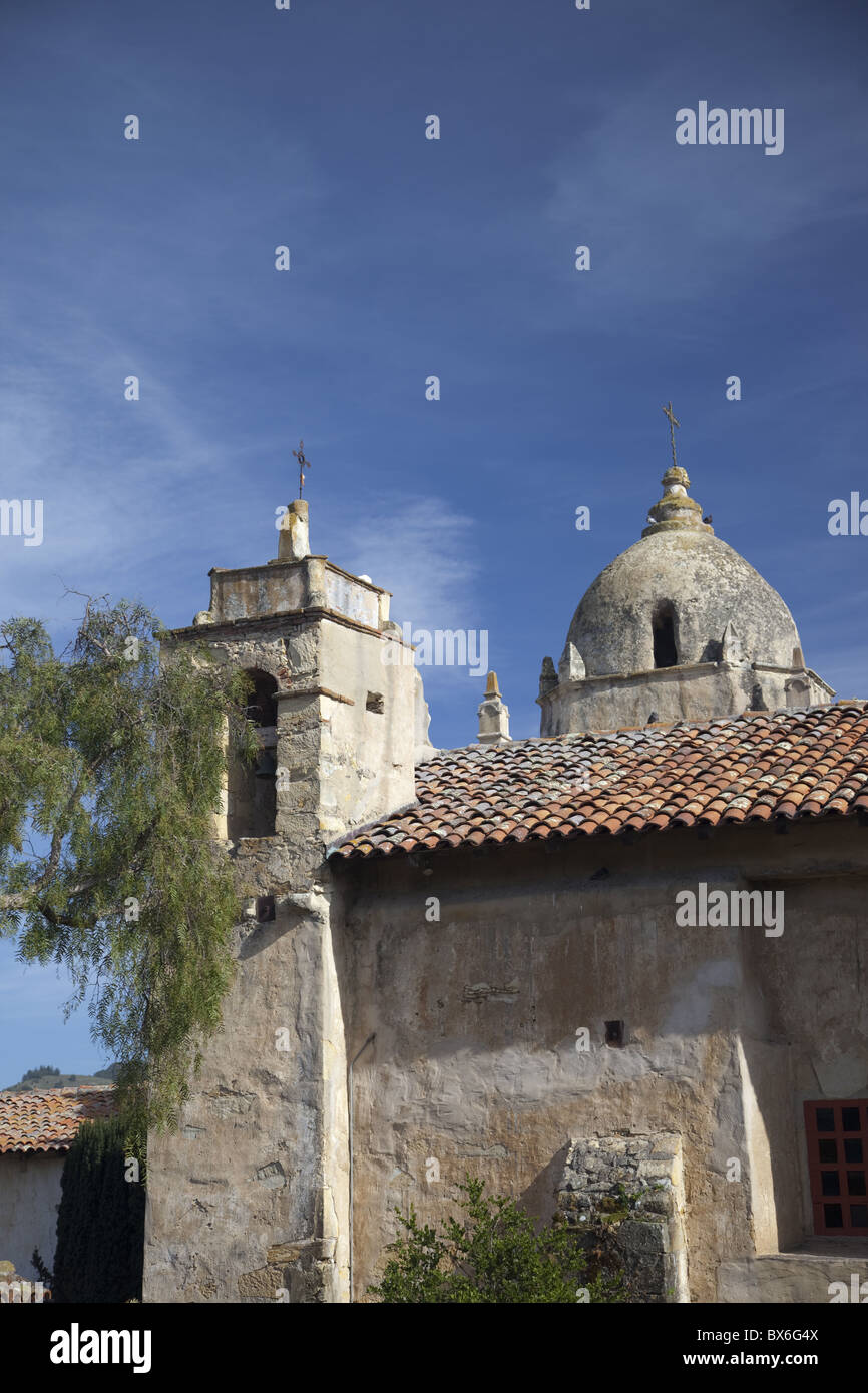 Mission San Carlos Borromeo de Carmelo (Carmel Mission), headquarters of the original Alta California Missions, California, USA Stock Photo