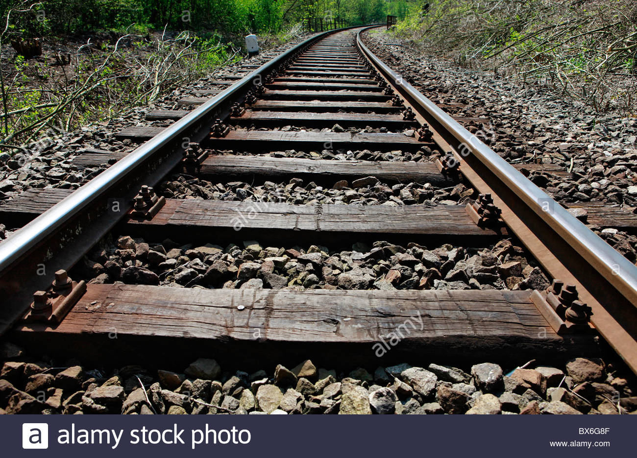 railroad track wood