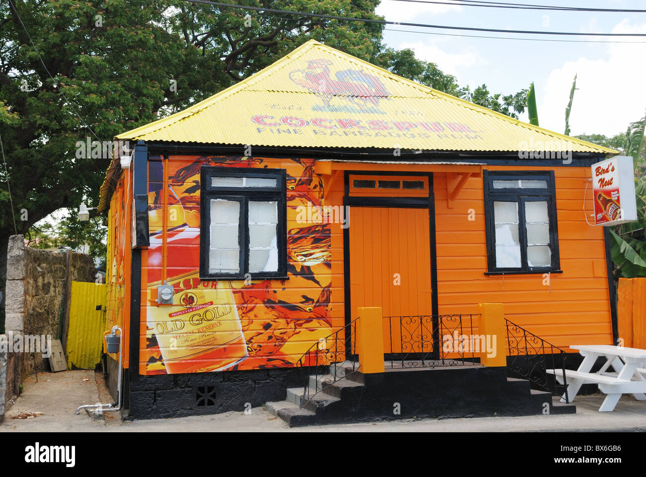 Birds Nest rum shack in Bridgetown, Barbados, West Indies,Caribbean Stock Photo