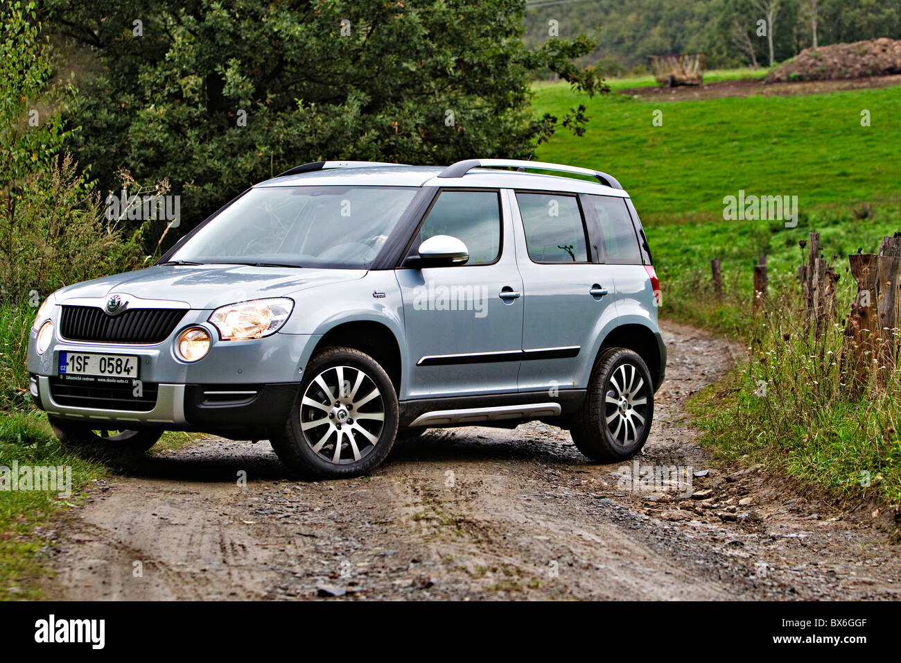 Skoda Yeti Champion 1,2 TSI DSG, car, automobile, SUV, vehicle, limited edition, country road Stock Photo