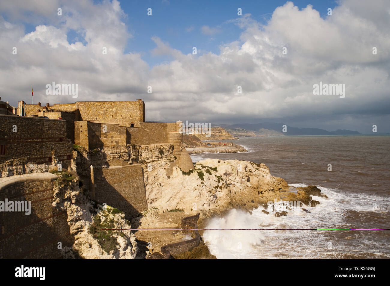 Fortifications, Melilla La Vieja, Melilla, Spain, Spanish North Africa, Africa Stock Photo