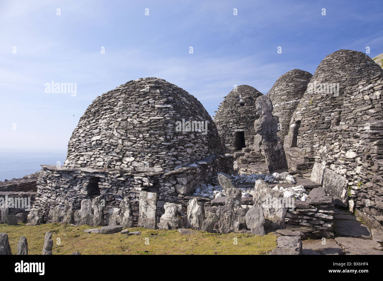 Celtic Monastery, Skellig Michael, UNESCO World Heritage site, County Kerry, Munster, Republic of Ireland, Europe Stock Photo