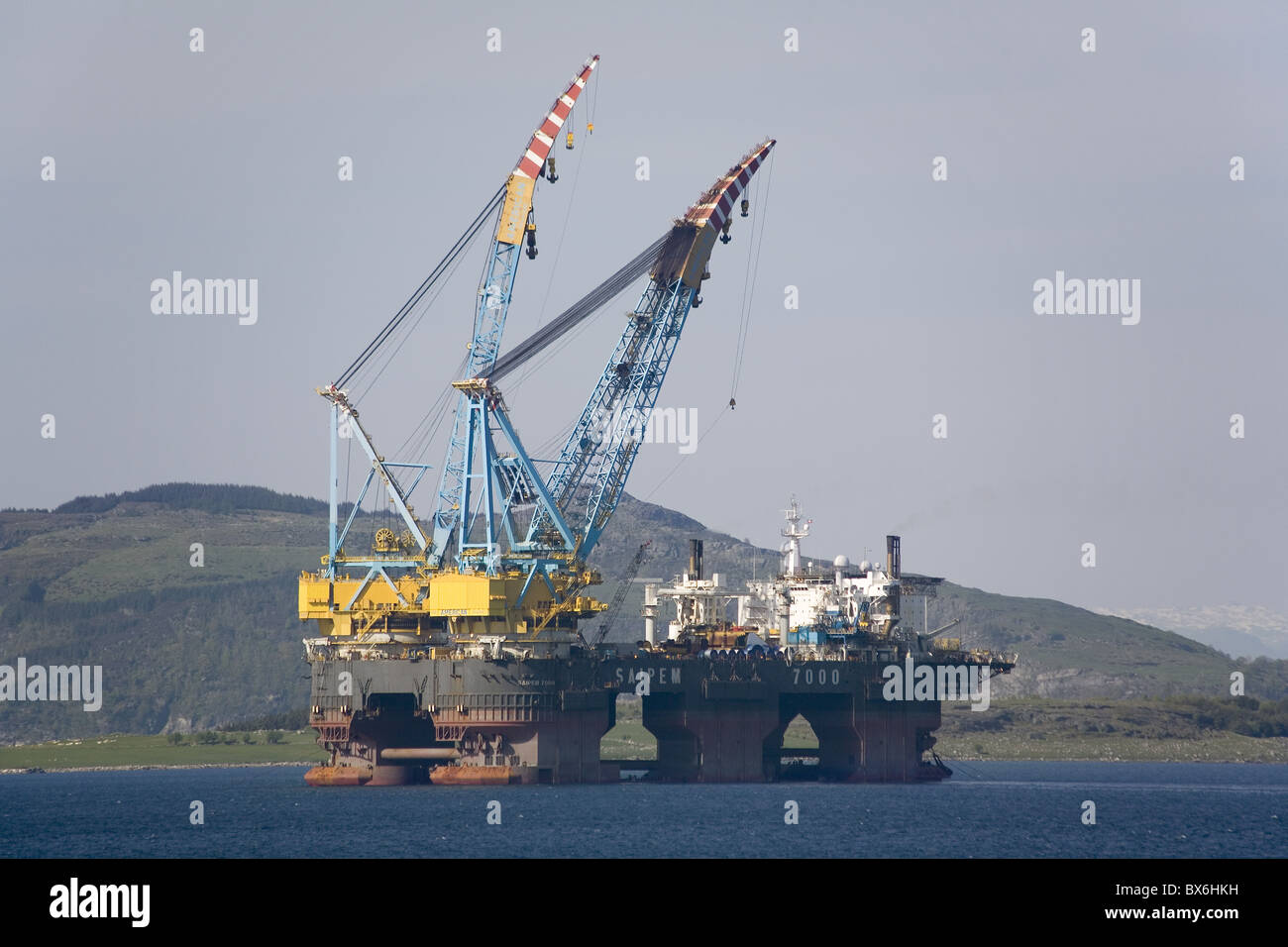 Oil rig at Stavanger, North Sea oil capital, Rogaland, Norway, Scandinavia, Europe Stock Photo