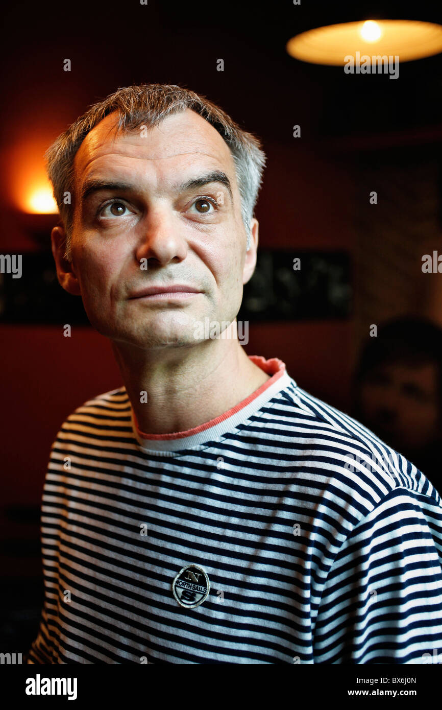 Famous Czech actor Ivan Trojan portrayed in Prague, Czech Republic. (CTK Photo/Josef Horazny) Stock Photo